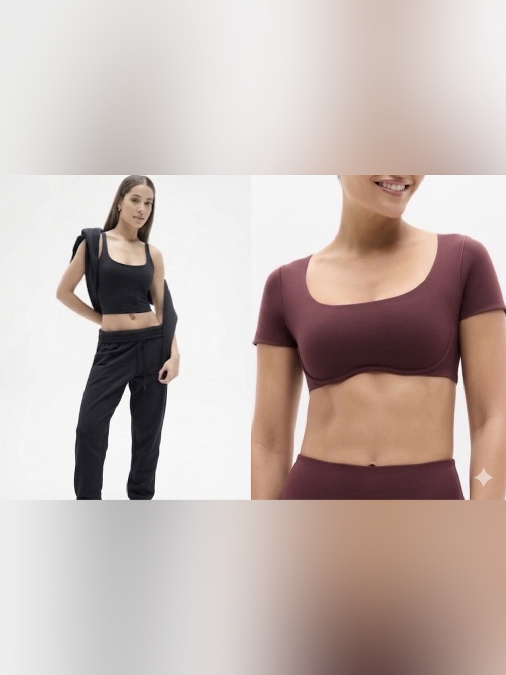 2  NEW Athleta Cropped Tops Size Medium